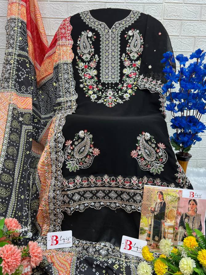 Bilqis B 17 A To H Embroidery Faux Georgette Pakistani Suits Wholesale Shop In Surat
